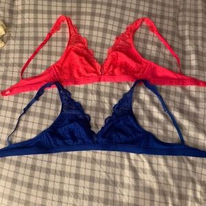 Two PINK bralettes in excellent condition